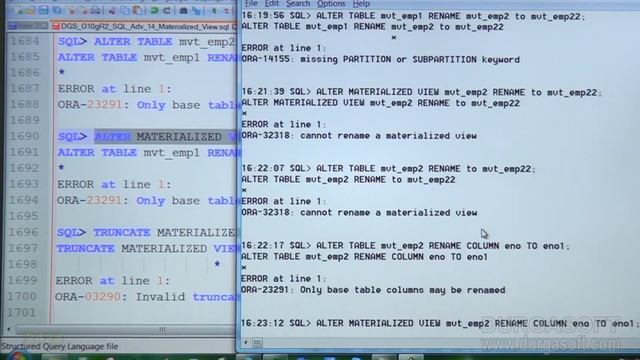 Oracle Tutorial ||online training||Adv Sql | Materialized View Part - 6 by basha смотреть онлайн
