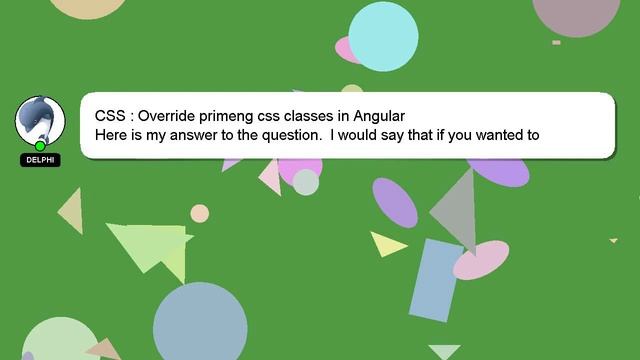 CSS : Override primeng css classes in Angular смотреть онлайн