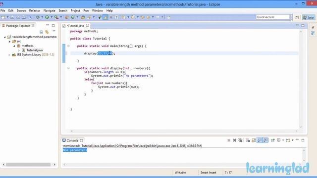 Java Methods with Variable Number of Parameters Video Tutorial смотреть онлайн