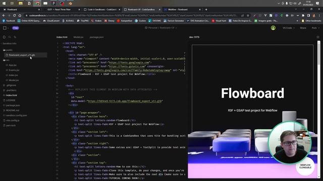 Interactive 3D in Webflow with React Three Fiber + CodeSandbox смотреть онлайн