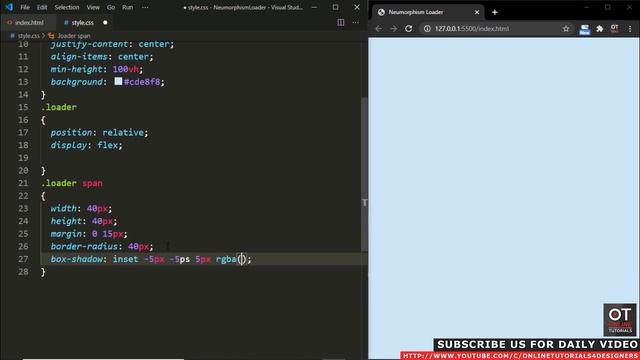 CSS Neumorphism Loading Animation Effects | Html5 CSS3 Animation смотреть онлайн