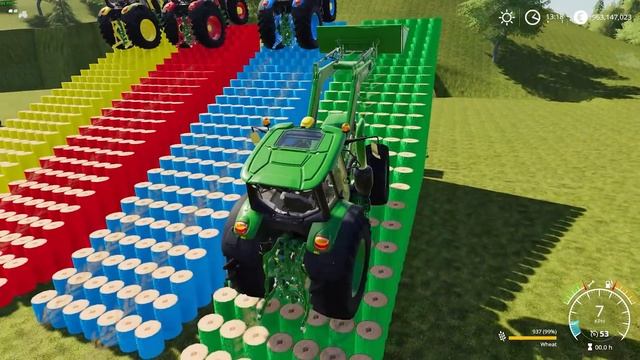 FANTASY OF LOADER RAMP ! KING OF COLORS ! WHEAT LOADING ON WOOD STAIR RAMPS ! Farming Simulator 19 смотреть онлайн