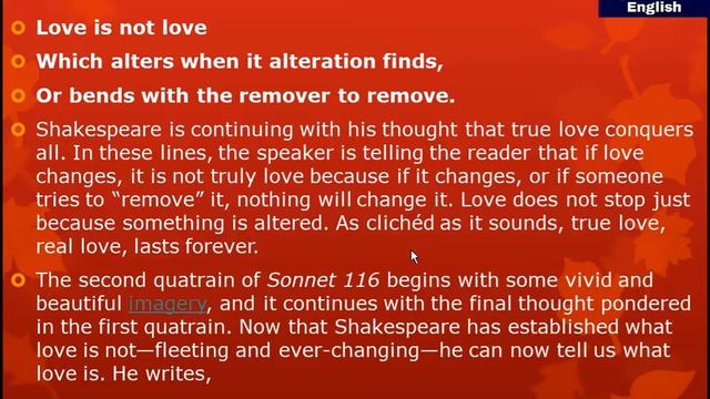 Sonnet 116 by William Shakespeare Summary, Analysis and Historical Background।Let me not to the। смотреть онлайн