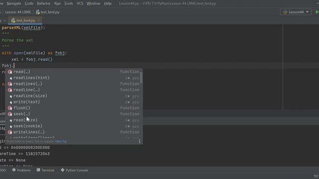 Lesson 44 Parse XML FILE. Python Programming. смотреть онлайн