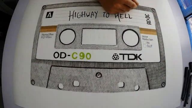 Drawing a Huge AC/DC Cassette смотреть онлайн