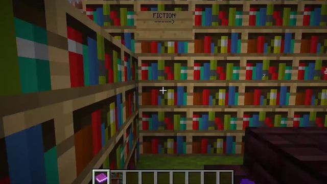 Minecraft Java interactive book shelves and book return datapack demo смотреть онлайн