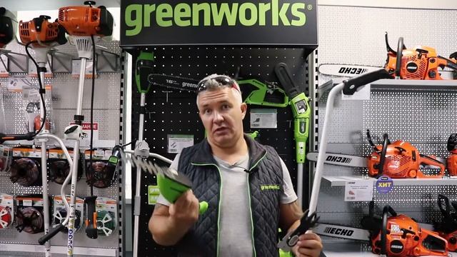 Садовые ножницы аккумуляторные 3 в 1 от Greenworks для травы. Тест ножниц-кусторез от Гринворкс смотреть онлайн