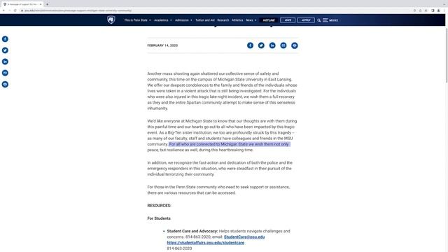 PENN STATE STUDENTS REACT TO CAMPUS SAFETY смотреть онлайн