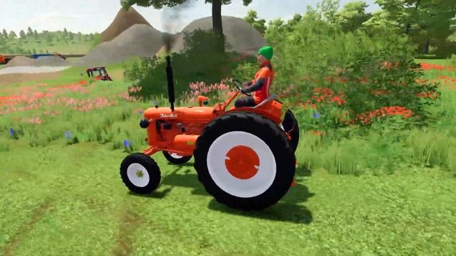 TRANSPORT OF COLORS ! ZETOR 25K TRACTORS TRANSPORTING by COLORED TRUCKS ! Farming Simulator 22 смотреть онлайн