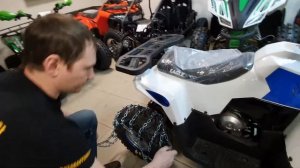 Установка цепей противоскольжения для квадроциклов!