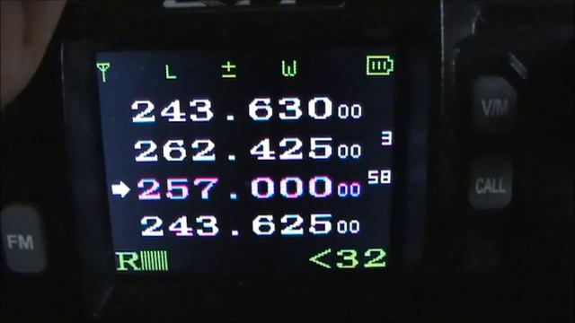 QYT KT-7900D-Частоти і напрямки супутника.