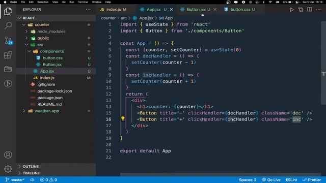 React Урок №2. useState, пропсы, деструктуризация смотреть онлайн