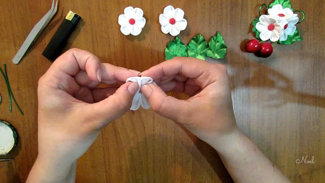 Весенний цветок с вишенками / MK от NOEL /diy mc/ Spring flower with cherries смотреть онлайн