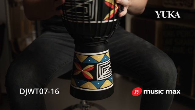 Djembe YUKA DJWT07-16 WOODEN DARK BROWN 40 cm смотреть онлайн