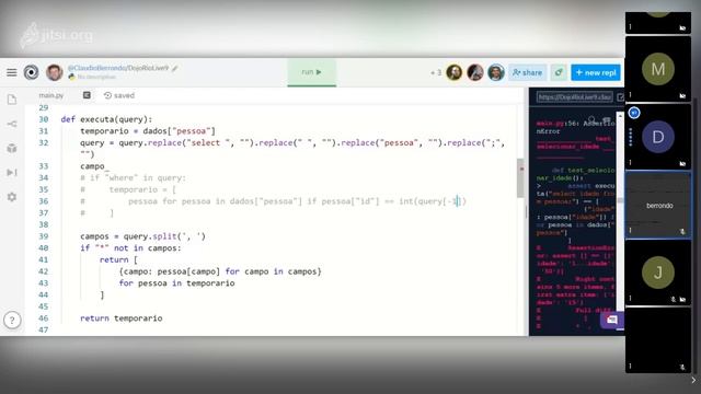 DojoRioLive #9 - sql parser - python (parte 2/2) смотреть онлайн