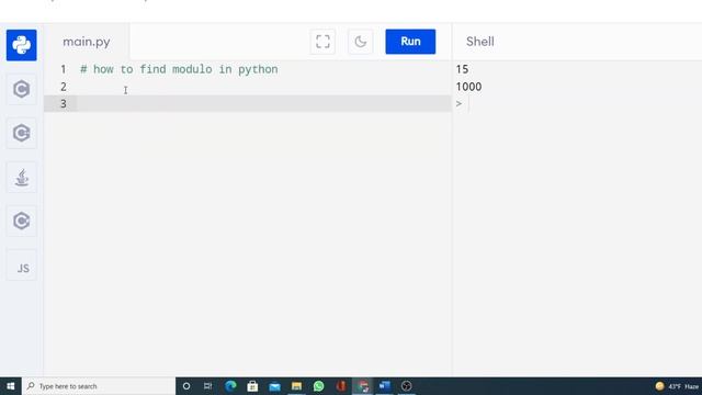 how to find modulo in python смотреть онлайн