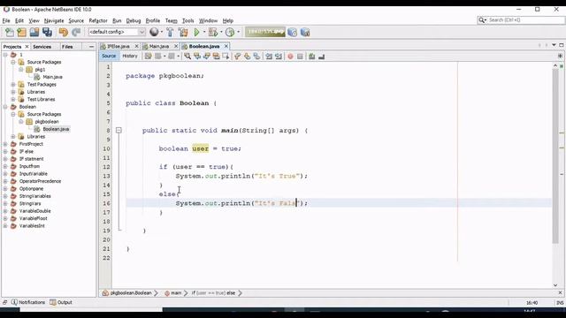 Boolean variable in Java смотреть онлайн