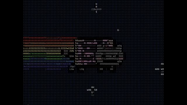 Nyan Cat ASCII art version смотреть онлайн