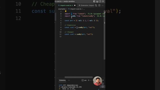 import cost extension - a great habit to get into as a web dev (VSCode) смотреть онлайн