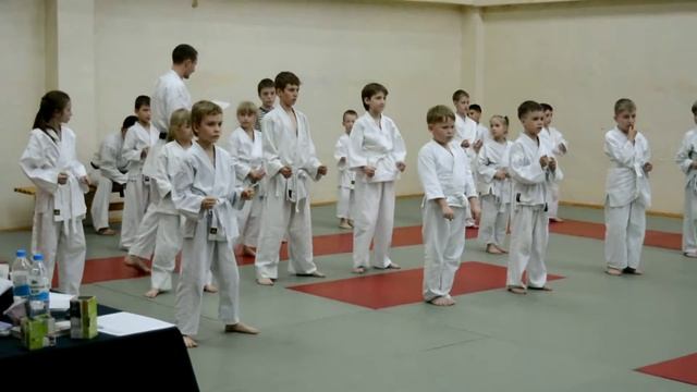 Кихон. Сдача на желтый пояс. Каратэ смотреть онлайн
