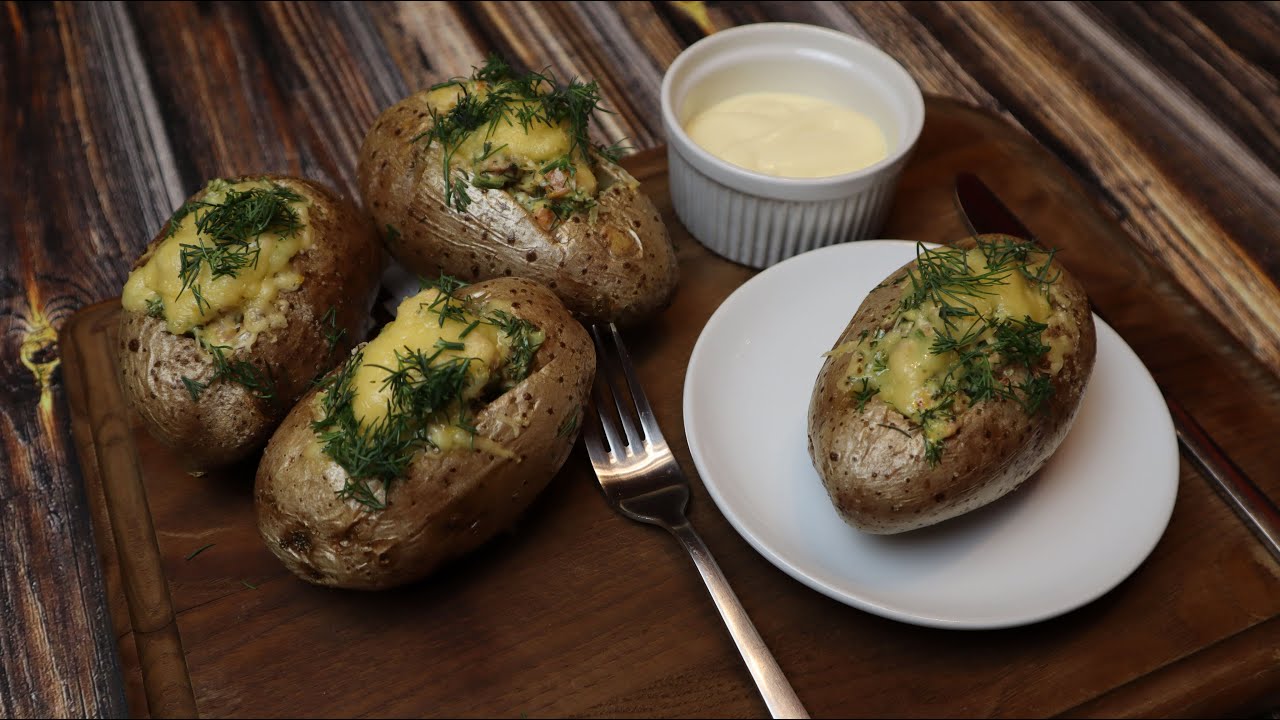 Рецепт - Картошка с копченой семгой/Вкусный ужин, простой рецепт! смотреть онлайн