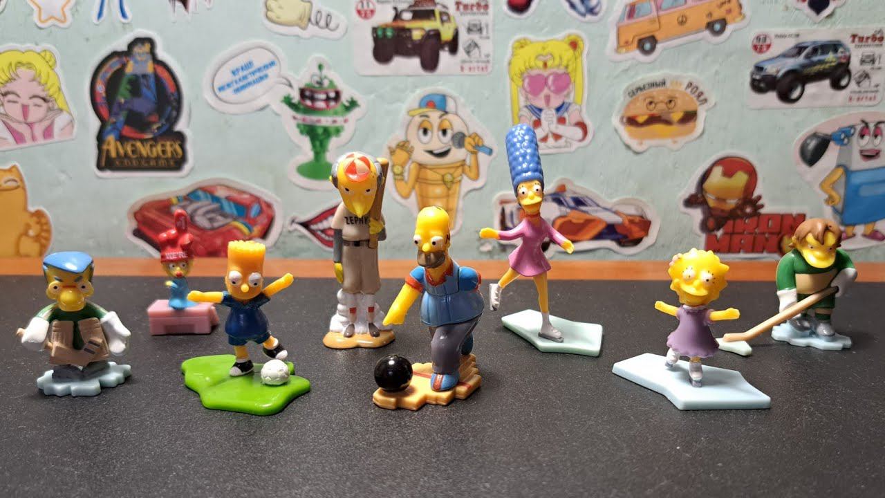 СИМПСОНЫ - Спорт / Игрушки из Киндер-Джоев | Обзор коллекции 2013 года! смотреть онлайн
