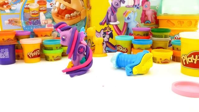 Лепим из пластилина Плей до Рарити и Искорку Play Doh My Little Pony Мой Маленький Пони смотреть онлайн