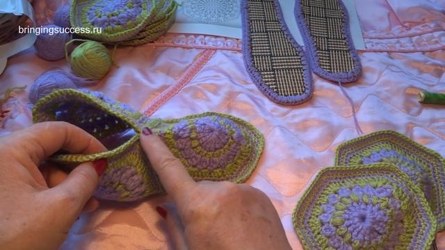 Как связать домашние сапожки сапоги, тапочки вязание крючком [Часть 2] смотреть онлайн