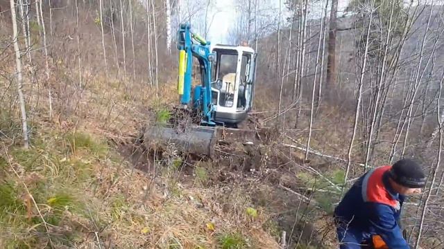 Работа на мини-экскаваторе kubota в экстремальных условиях. смотреть онлайн