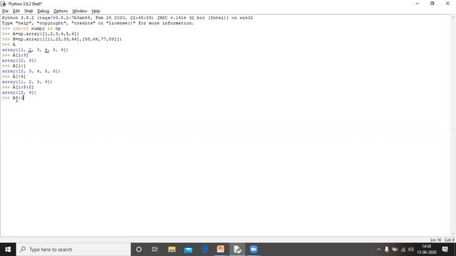 NUMPY ( INDEXING AND SLICING,OPERATIONS ON ARRAYS, SORTING) смотреть онлайн