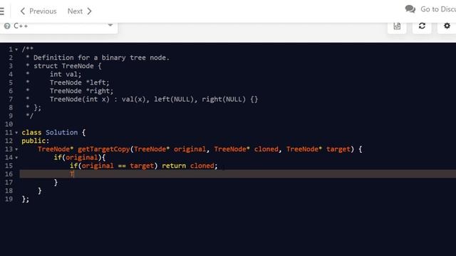 Find a Node of a Binary Tree in a Clone of That Tree | LeetCode 1379 | C++, Java, Python смотреть онлайн