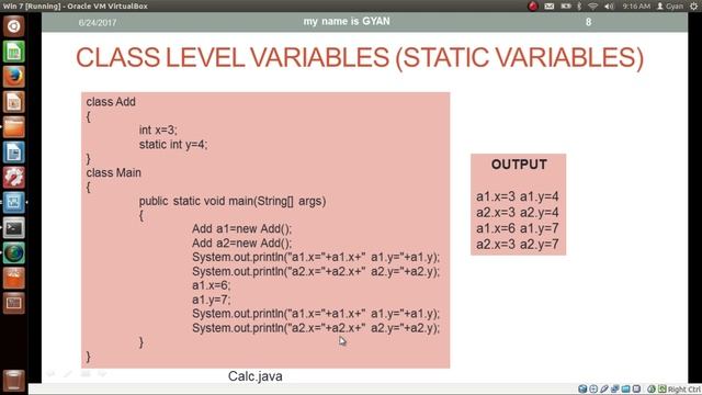 Static Variables | Class Level Variables | Java смотреть онлайн