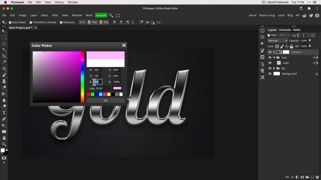 How to Make Gold Text in Photopea - Realistic Results! смотреть онлайн