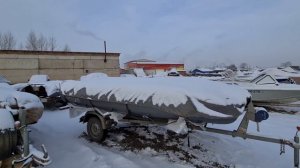 КАК ХРАНИТЬ ПВХ лодку ЗИМОЙ В МОРОЗ  на УЛИЦЕ? В Сибири, -40 градусов. Стоянка Флагман24.