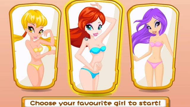 Винкс одевалка для езды на автомобиле (Winx Girls Racing Fashion) смотреть онлайн