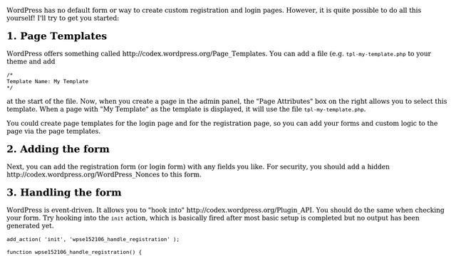 Wordpress: Wordpress registration page template смотреть онлайн
