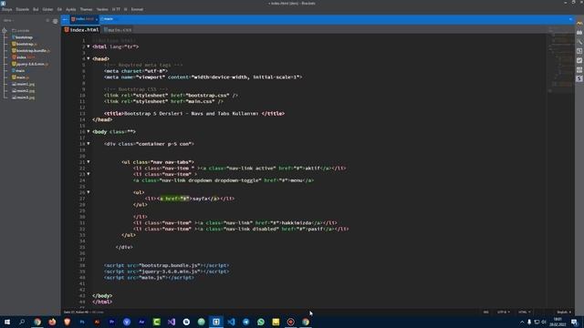 20- Bootstrap 5 Dersleri - Navs and Tabs Kullanımı смотреть онлайн