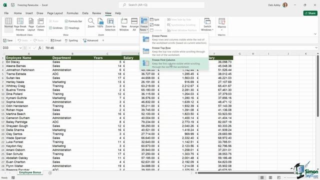 How to Freeze Panes in Excel смотреть онлайн
