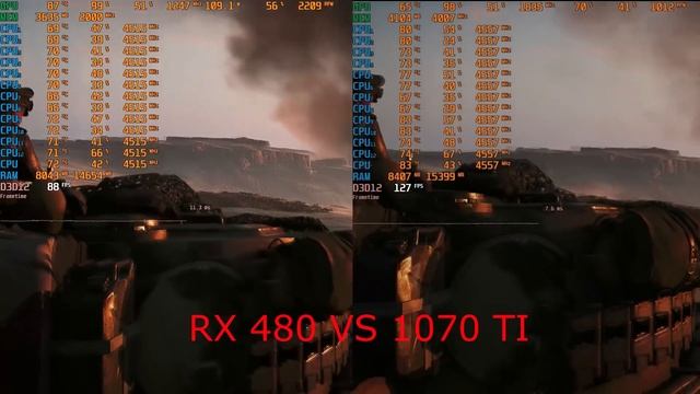 RX 480 vs GTX 1070ti / 1080P New Drivers COMPARISON/I7 990 / XEON X5670 4,5GHZ смотреть онлайн