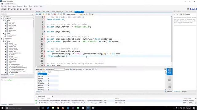 mysql tutorial part 12 How to use variables смотреть онлайн