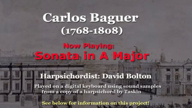 Carlos Baguer (1768-1808): Sonata in A Major смотреть онлайн