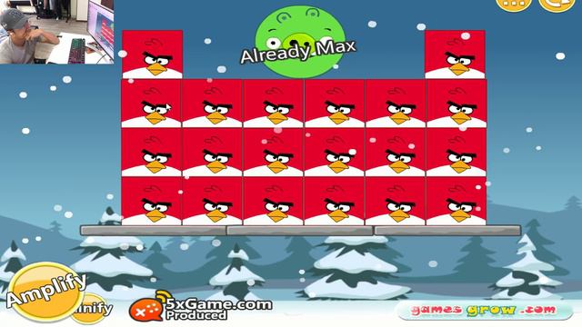 Angry Birds Kick Out Green Pigs - CRUSH GIANT SQUARE PIGGIES TO SMALL PIGGIES WITH TWO ROUND BIRDS! смотреть онлайн