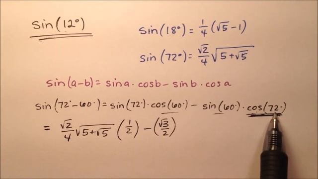The Exact Value for Sine of 12 Degrees, sin(12) смотреть онлайн