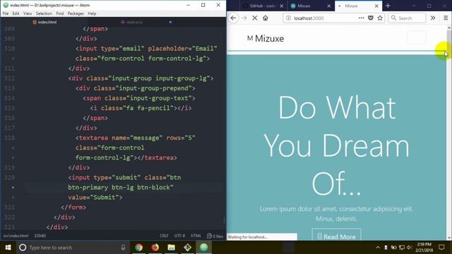 Bootstrap 4 [#41] Project 2.5 - Mizuxe [Contact & Footer Section] смотреть онлайн