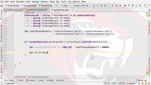 KBC App in Android Studio | Quiz App in Android with SQlite | Audience Vote Dialog System Part 17 смотреть онлайн