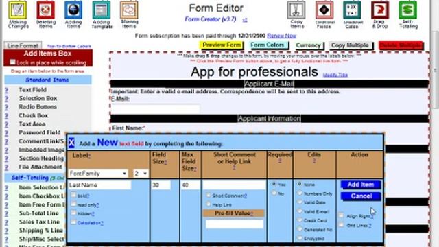 Web Form Builder - Adding new items, horizontally (creating new columns) смотреть онлайн