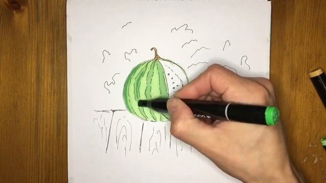 Как нарисовать Арбуз ??? смотреть онлайн
