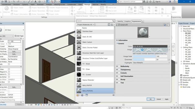 Creating Wallpaper and placing it on wall using Autodesk Revit смотреть онлайн