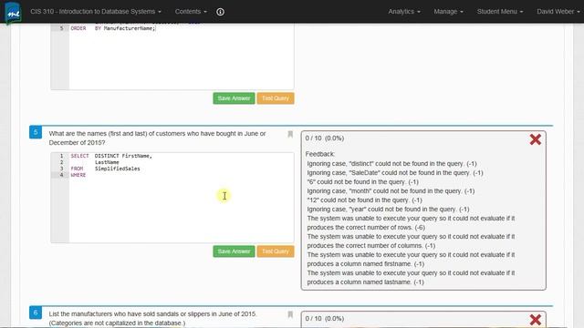 ISM 310 SQL Single Table Queries смотреть онлайн