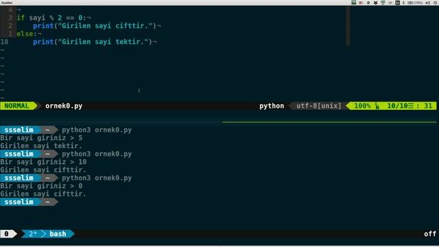 Programlama Örnekleri #2 - Python if-elif-else смотреть онлайн